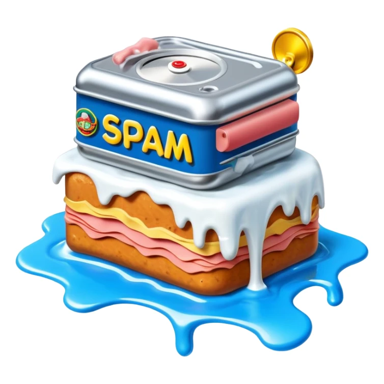 spam land surreal dali style melting spam  watch landscape sticker