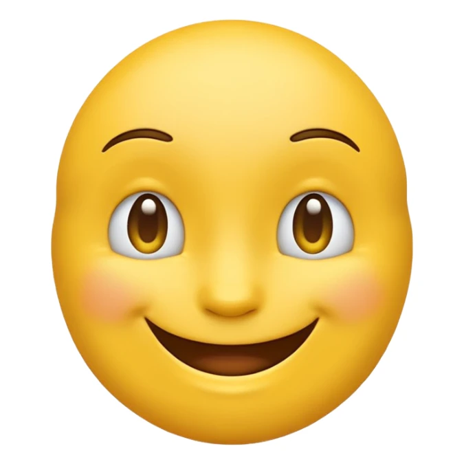 happy emoji smirking in iOS style sticker