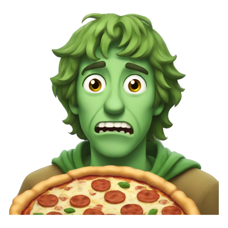 Shaggy rogers scared of pizza sticker
