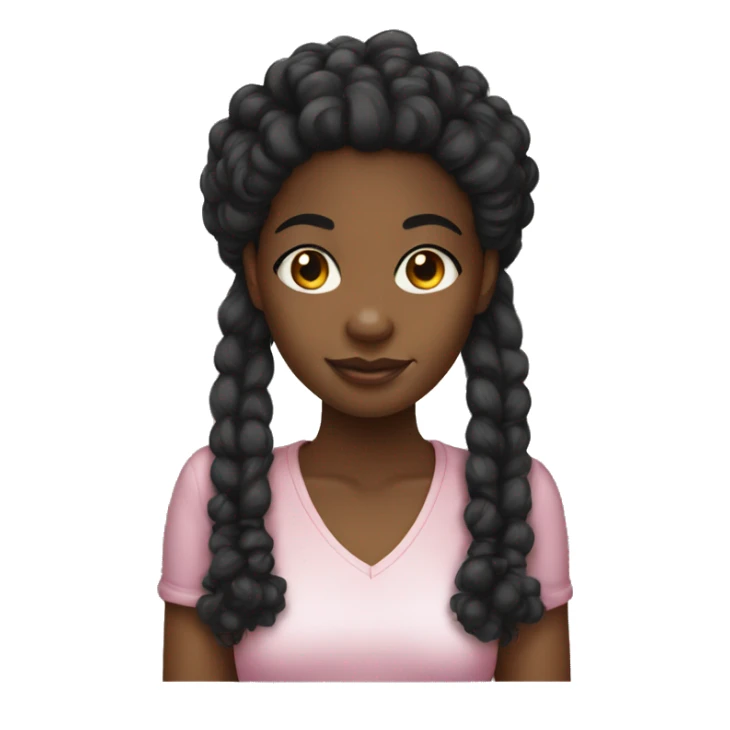 Black girl with Afro pigtails  sticker