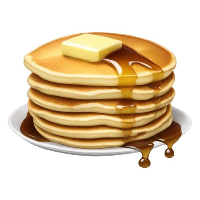 pancakes with syrup, cream and butter sticker
