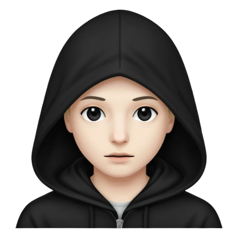 Scream white with black eyes and black hood sticker