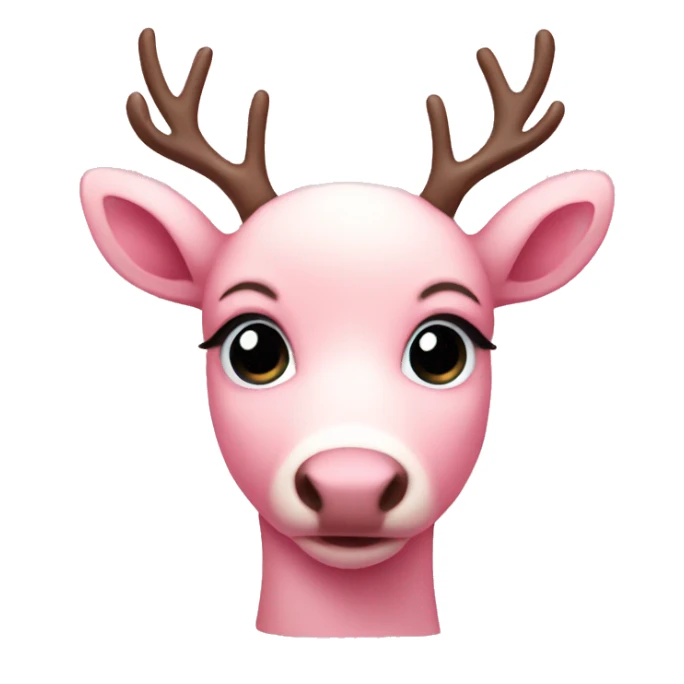 Baby pink reindeer  sticker