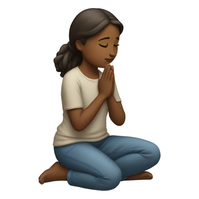 A girl praying sticker