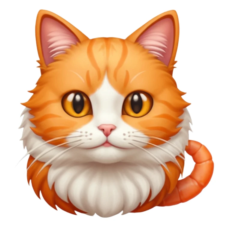 A un gato con cuerpo de gamba sticker