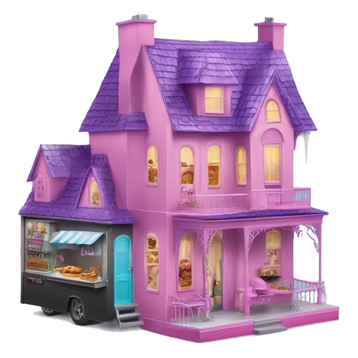 Barbie’s haunted dream house and food truck  sticker