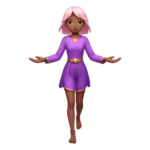 
A small figure walks across a glowing bridge, holding soft pink and purple orbs in each hand—symbolizing compassion and forgiveness. A gentle heart aura trails behind them, showing healing in motion. sticker