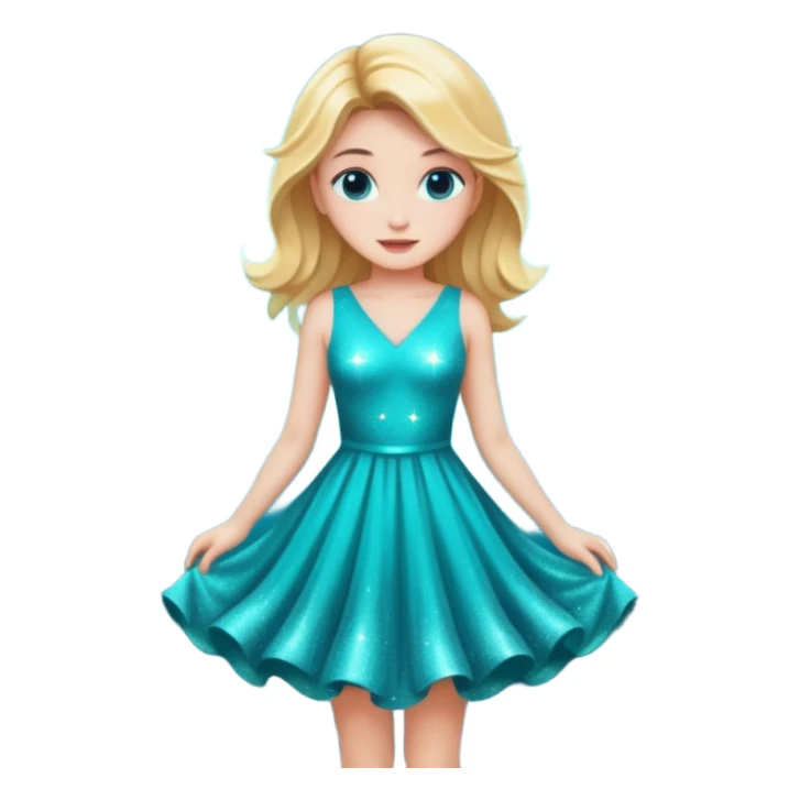 star wearing a turquoise dress sticker