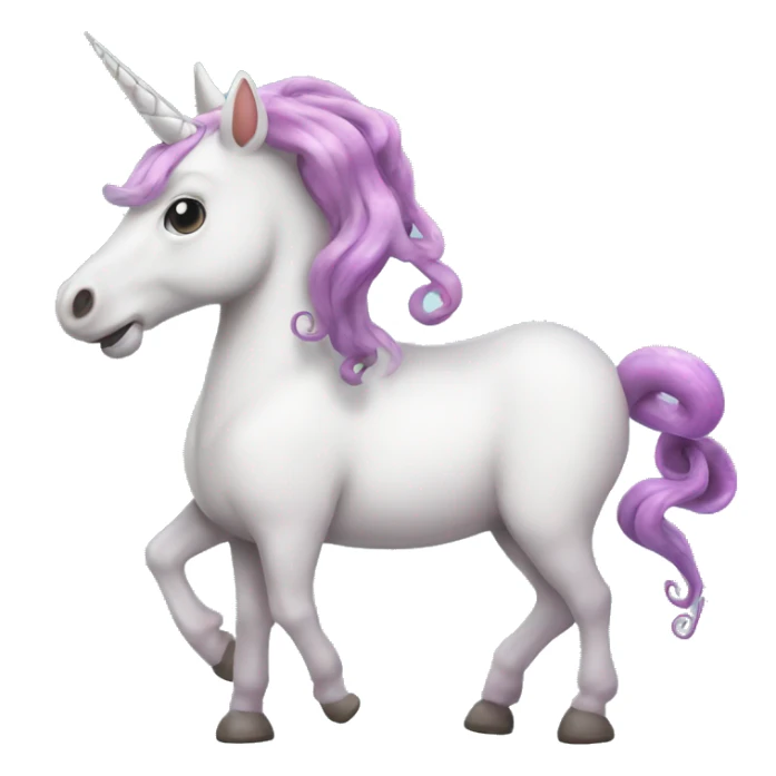 a unicorn with a octopus body sticker