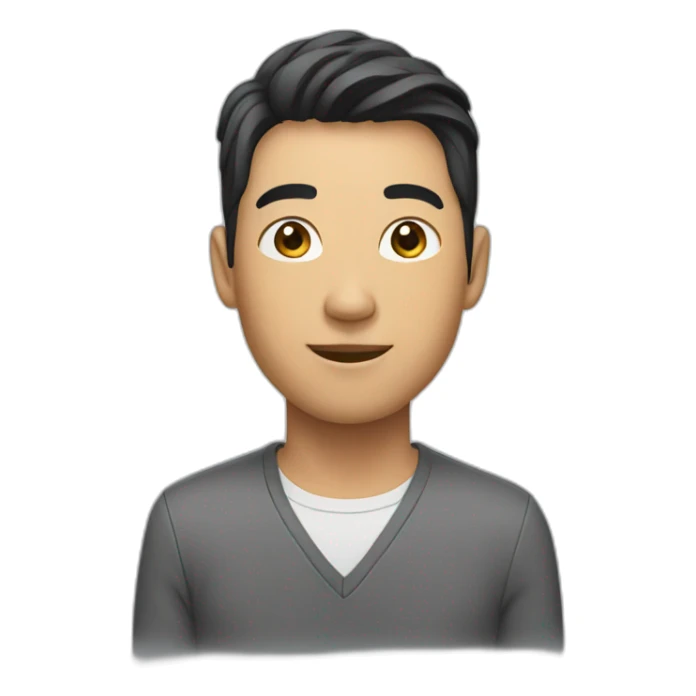 An asian male in new york sticker