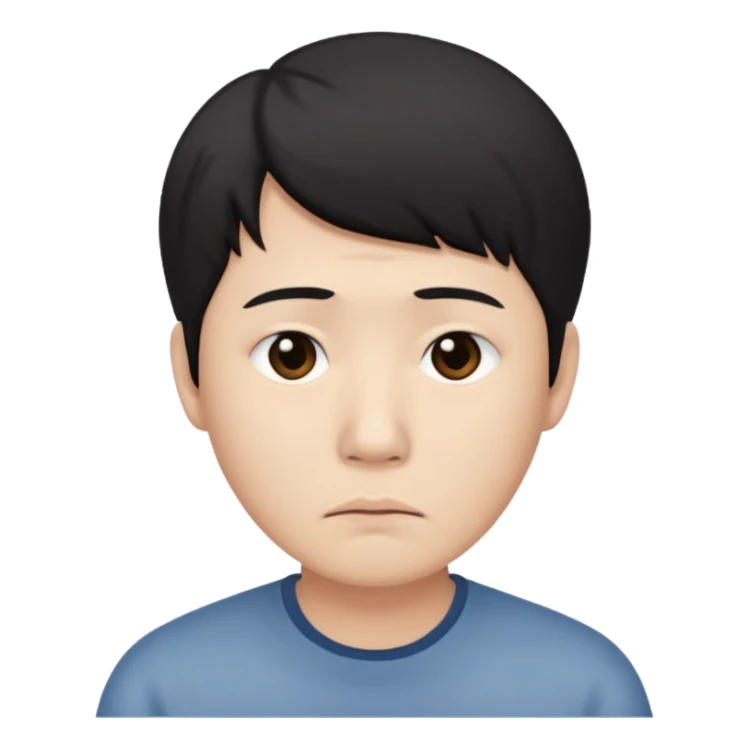 sad asian man sticker