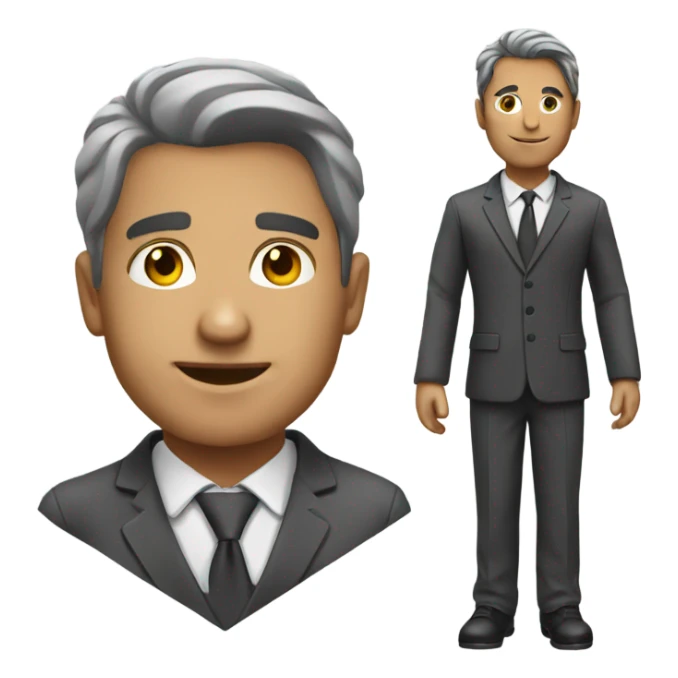 business man showing his product sticker