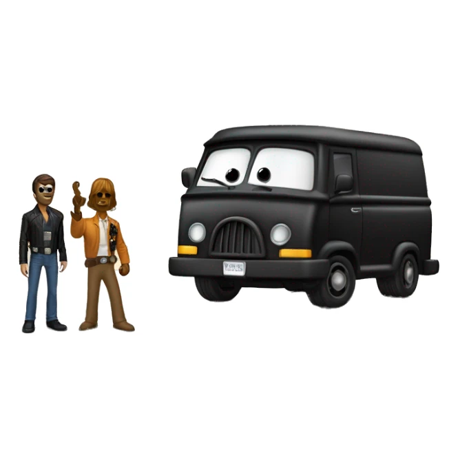 Real 3d Darth Vader’s and Scooby Doo’s mystery van sticker