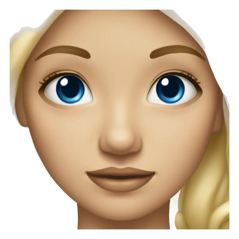 fille blonde yeux bleu maquillée sticker