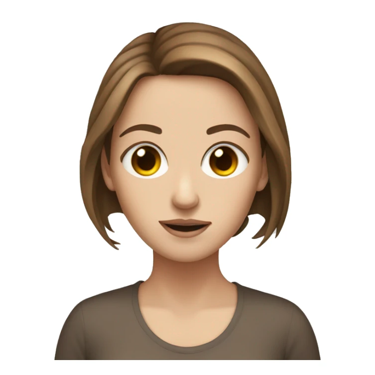 white girl brown hair opening third eye sticker