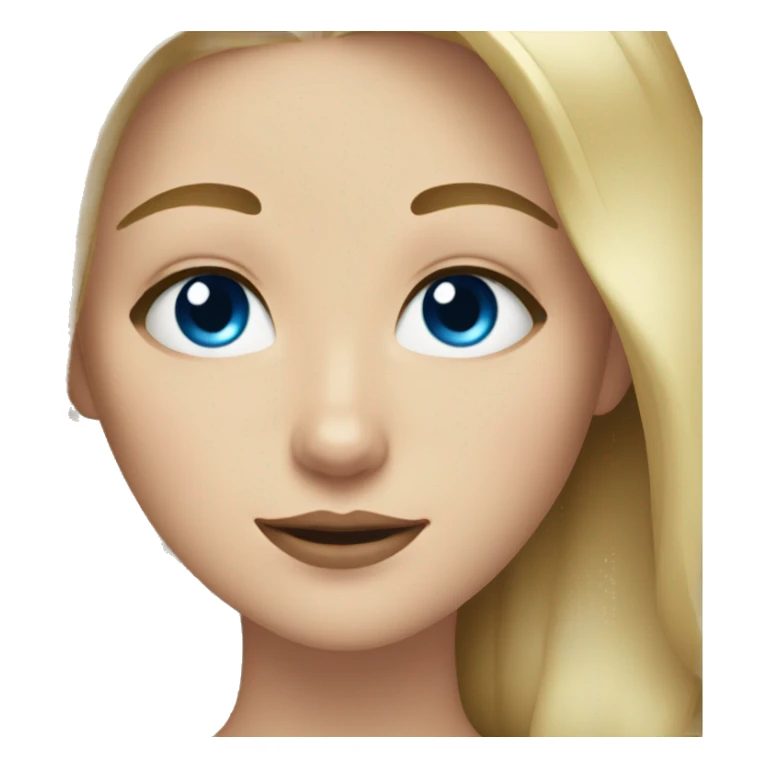 Blonde girl blue eyes with black cat sticker