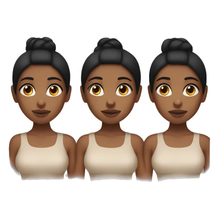 brown girl with black hair rolling eyes sticker