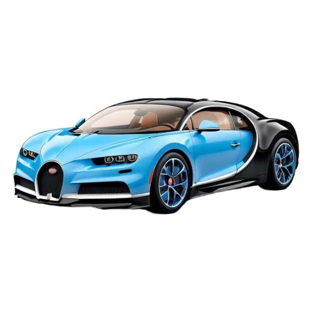 Bugatti Chiron - Bugatti (Model Year: 2022) (Iconic colour: Blue and black) sticker
