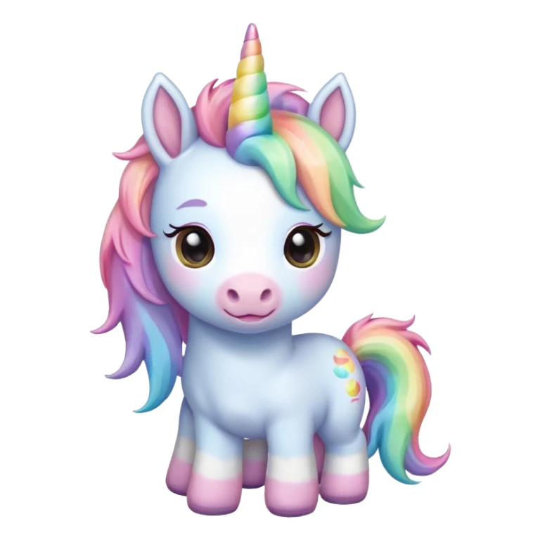 baby unicorn, chibi full body sticker