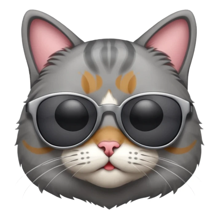 Cat wearing sunglasses sticker