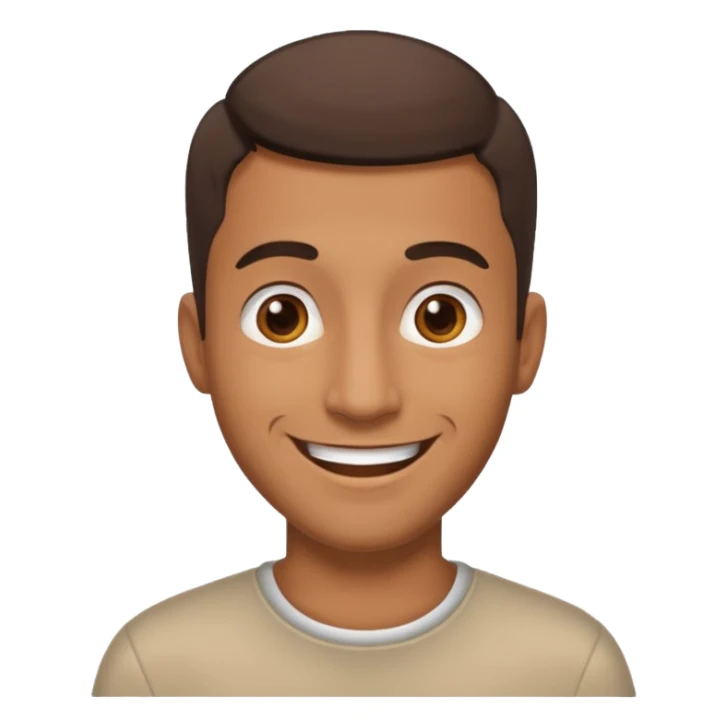 A brown man  happy  his hair cut up sticker