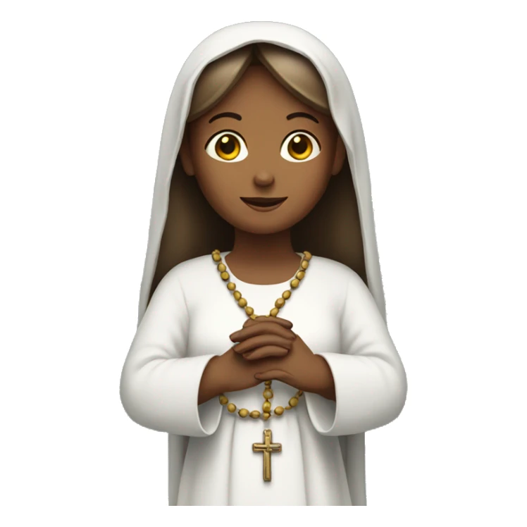 Mary holding rosary sticker