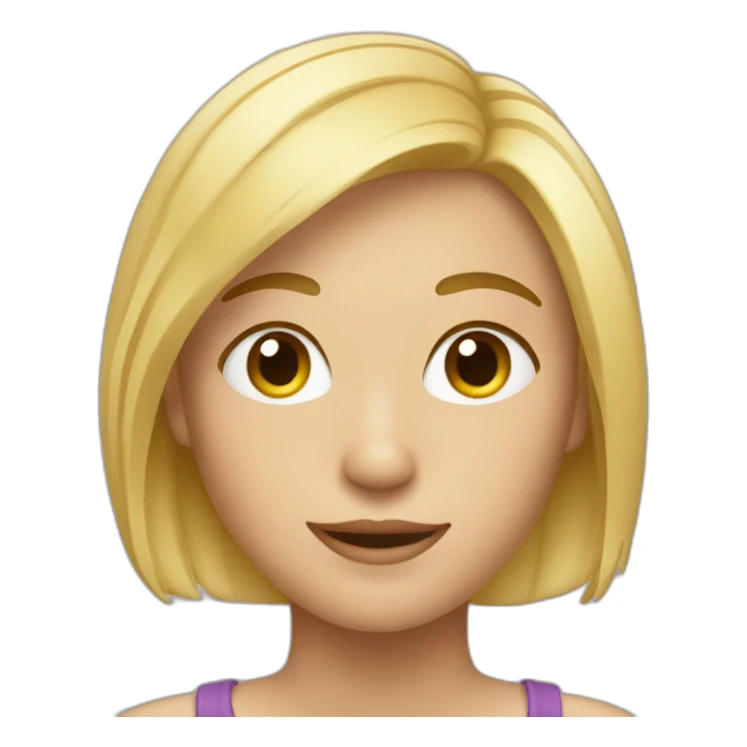 A blond short haird sticker