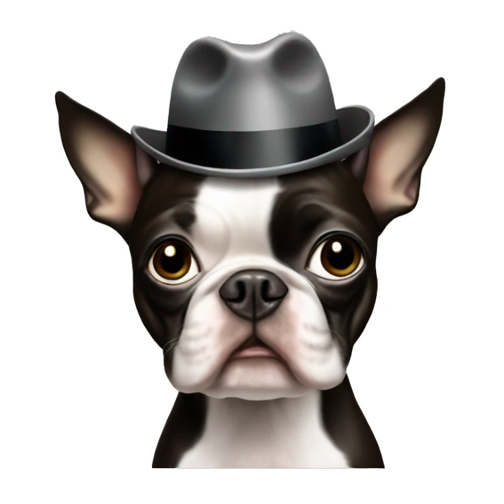 boston terrier drinking an espresso martini in a blonde wig sticker