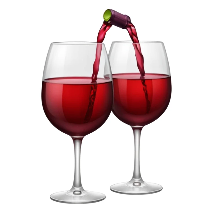 2 red wine glasses are knocked against each other sticker