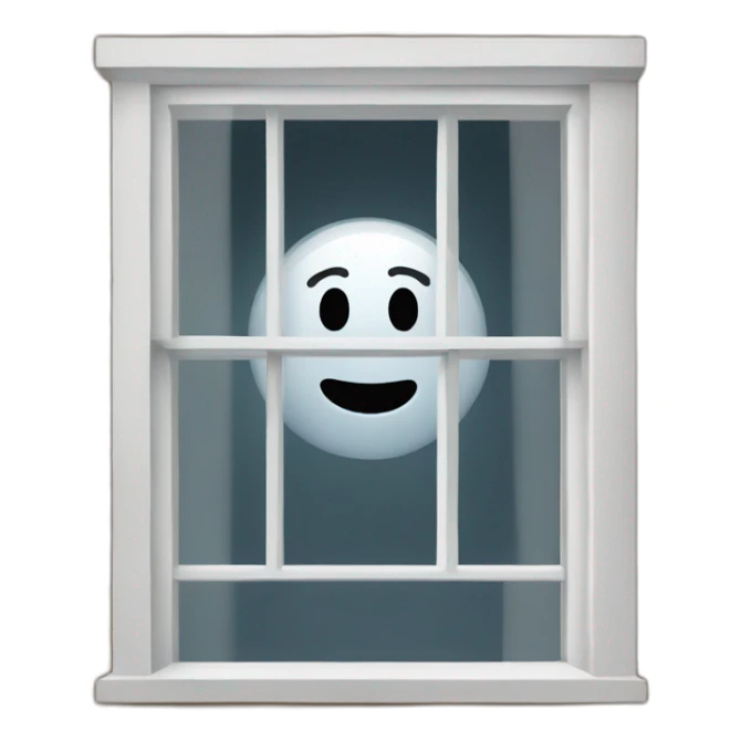 mirando con prismaticos desde una ventana sticker