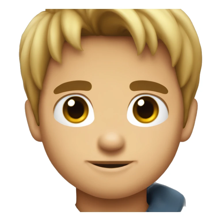 Niño rubio con pelo muy fuerte sticker