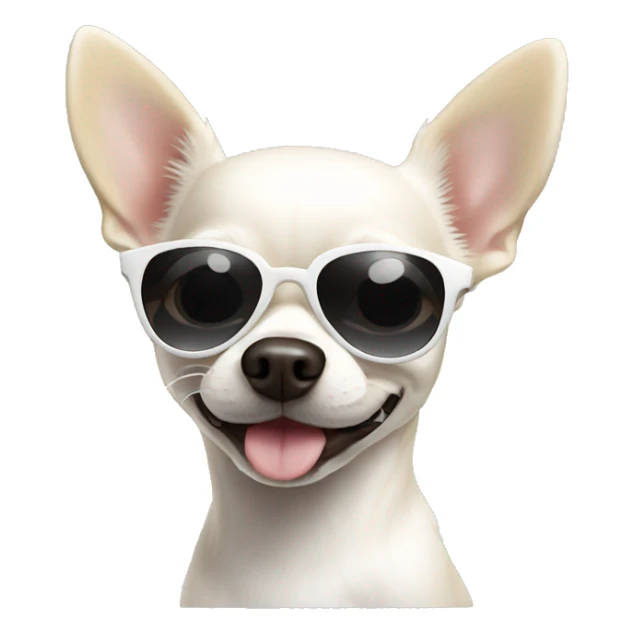 White chihuahua with sunglasses sticker