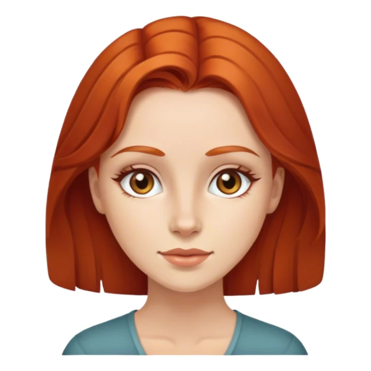 Redhead brown eyed woman sticker