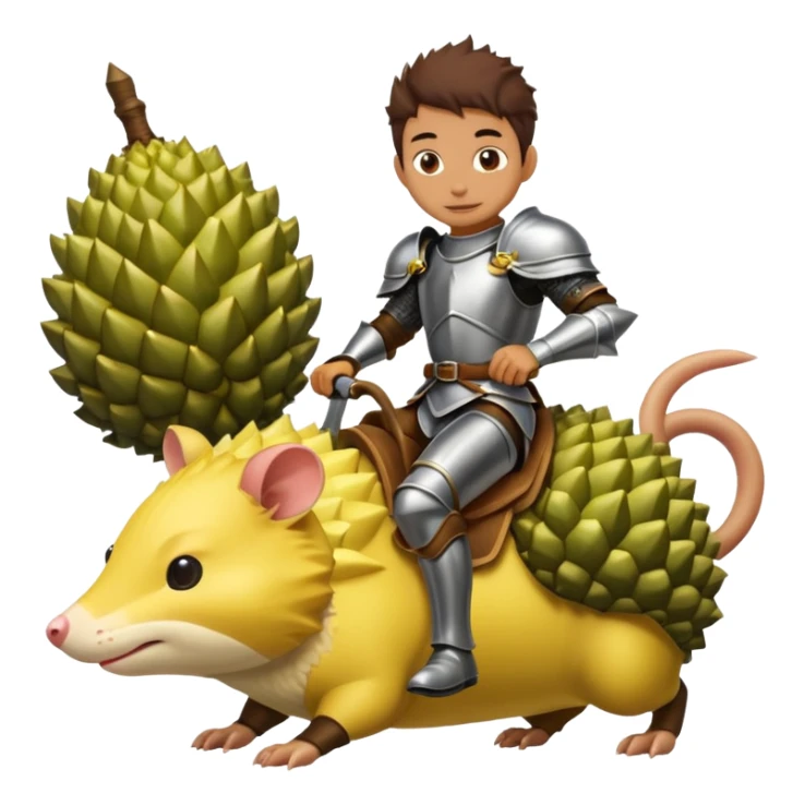 DURIAN KNIGHT RIDE ON THE RAT IN THE SATERN sticker