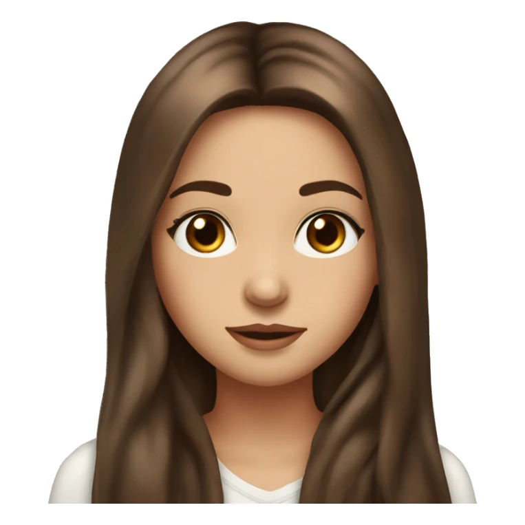 girl with long brown hair, long eye lashes, gorgeous sticker