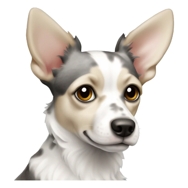 Сhihuahua merle color with big ears sticker
