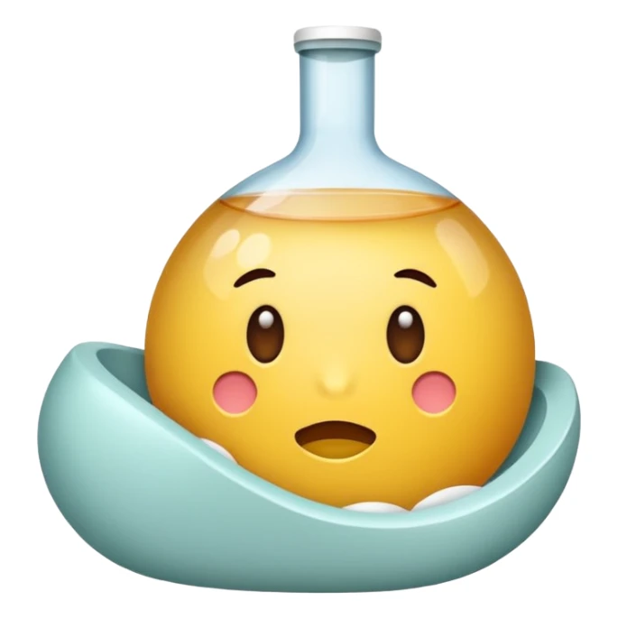 Erstelle ein einfaches Emoji, das einen Stomabeutel darstellt. Das Emoji soll neutral wirken, mit klaren, reduzierten Formen. Verwende eine stilisierte Beutelform mit weichen Konturen und einer sichtbaren Öffnung oder Klebefläche, die typisch für Stomabeutel ist. Das Design soll medizinisch sein sticker