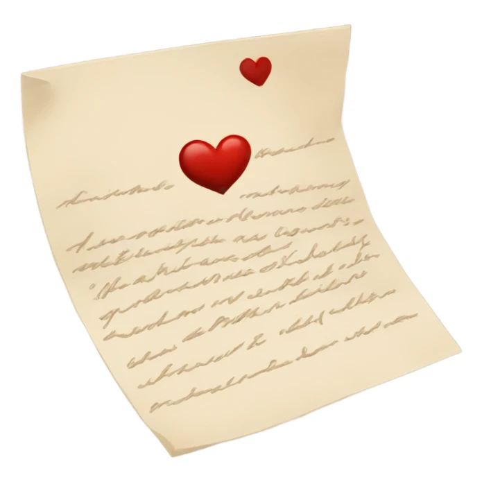 romantic letter sticker