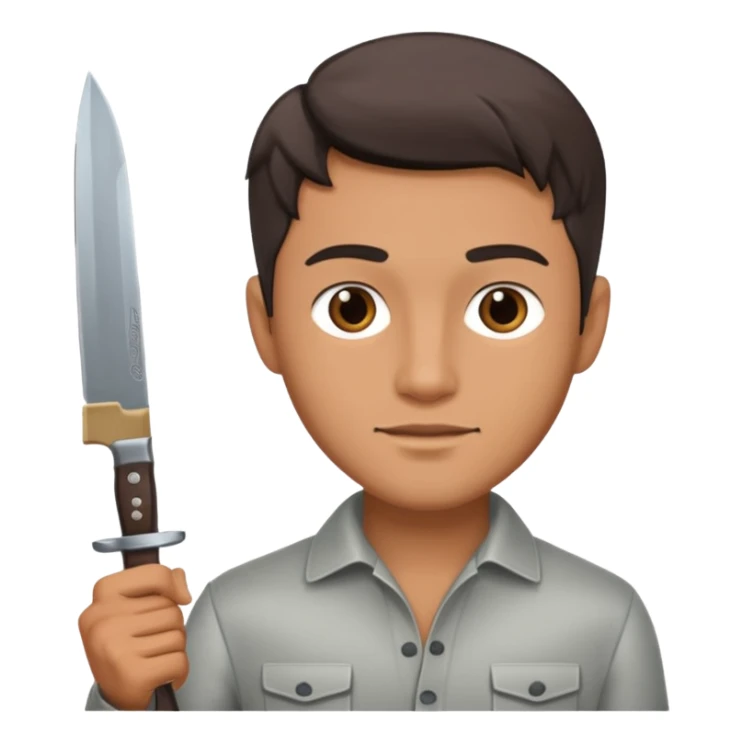 Un señor guapo con un cuchillo  sticker