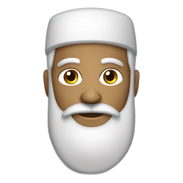 businessman wearing kufi white beard sticker