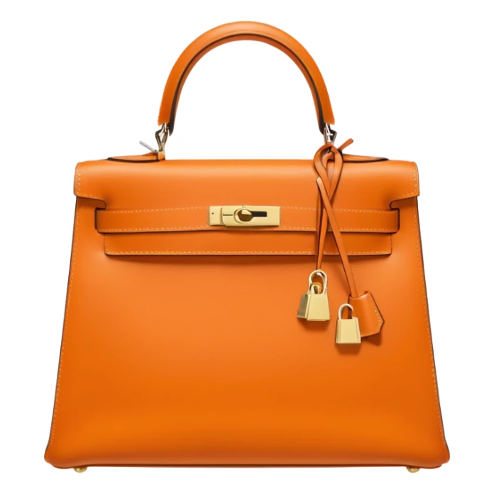 hermes kelly light orange color bag sticker