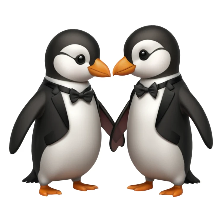 Penguin fighting sticker