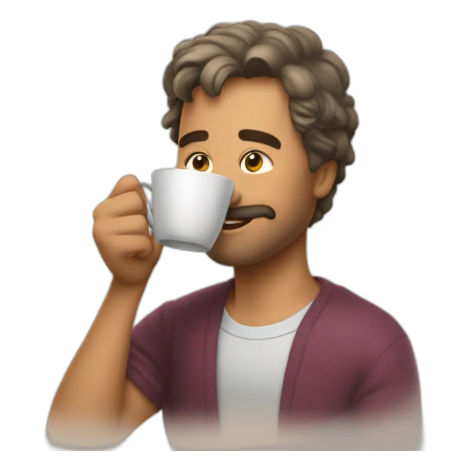 Frieren sipping a cup of tea sticker