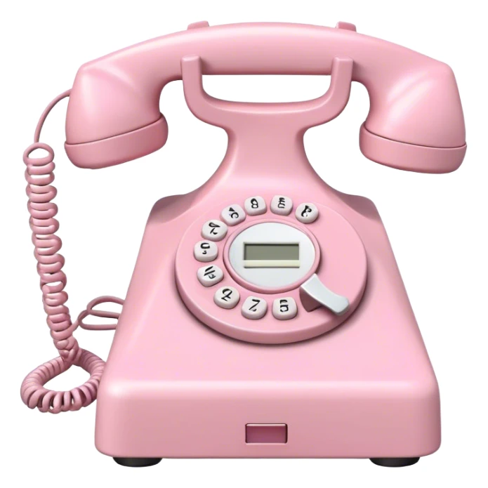 pastel pink desk phone sticker