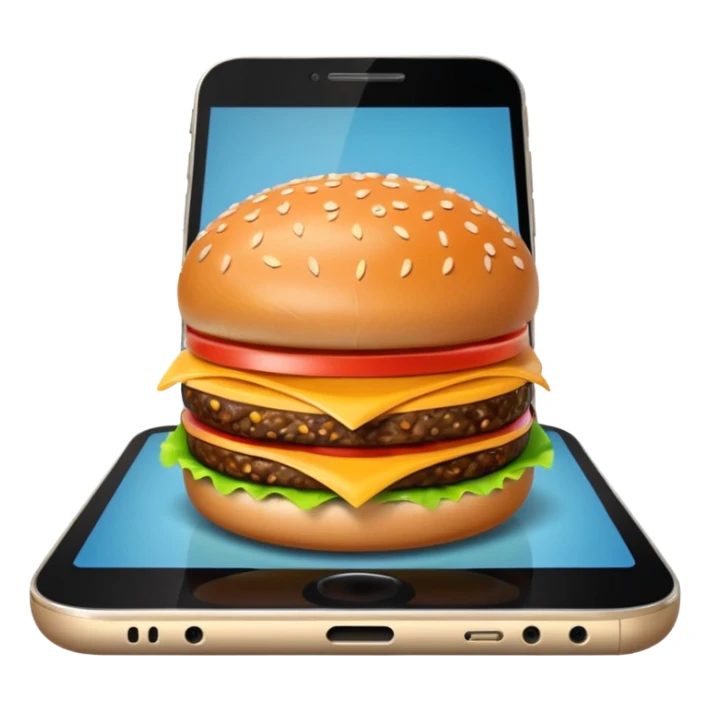 picture of a hamburguer in a phone sticker