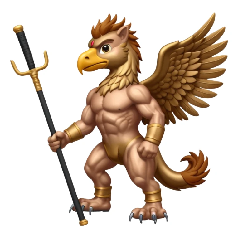a griffin with a hockey stick sticker