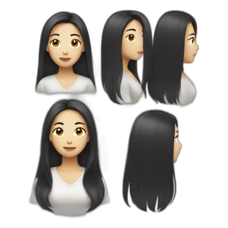 asian-female-artist-long-hair sticker