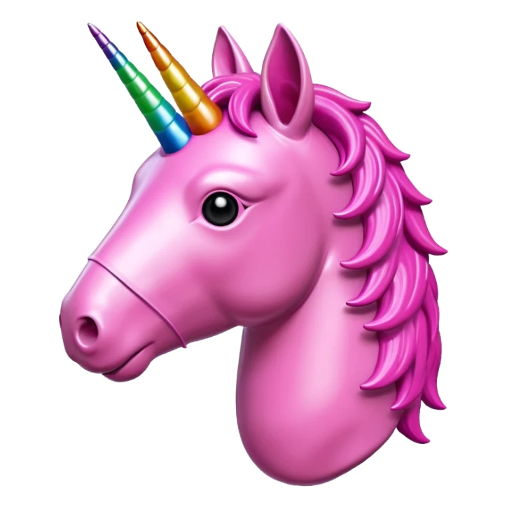   jeff koons style art pink meat  unicorn pinata  sticker