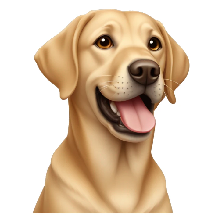 Light brown Labrador with the toy in his mouth  sticker