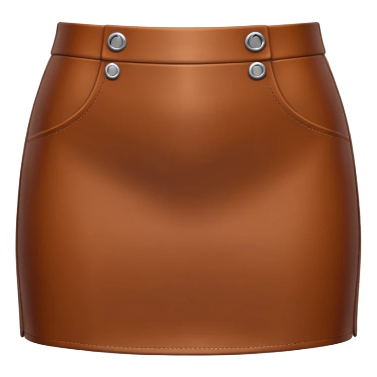 brown leather tight skirt emoji sticker